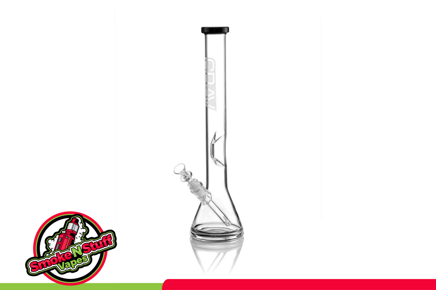 GRAV® LARGE, BLACK ACCENT BEAKER BASE WATER PIPE